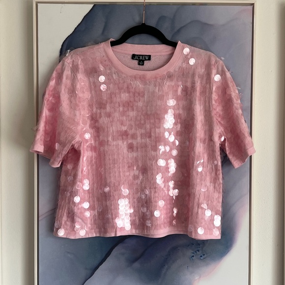J. Crew Light Pink Textured Blouse - Picture 1 of 4